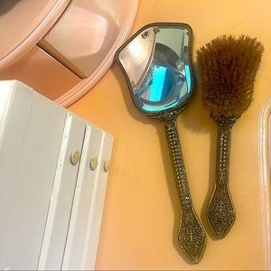 Antique Brush and Mirror set Circa 1925